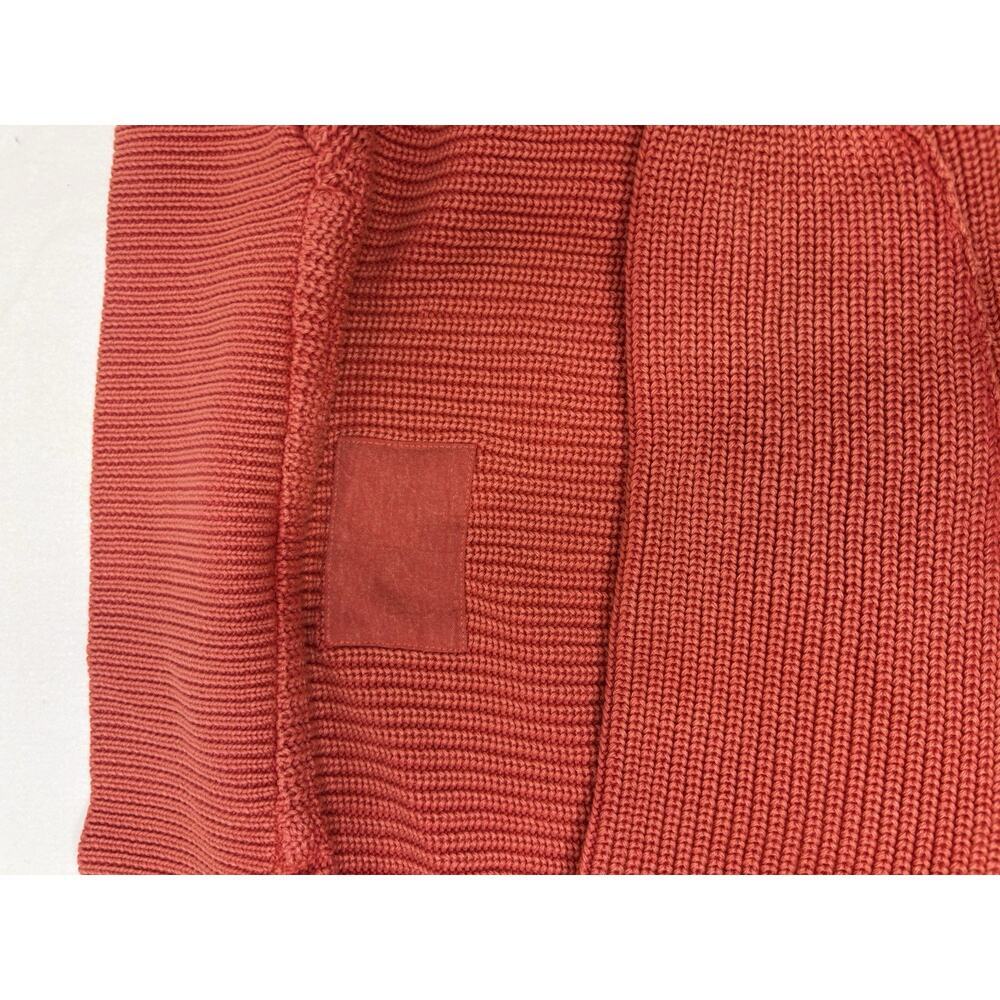 NWOT Free People Worn Thru Dark Coral Surplus Cardi Cropped Slouchy Cotton Sz XS - Picture 7 of 9